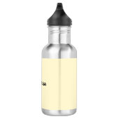 Stijlvolle minimalistische eenvoudige gele geperso waterfles  (Rechts)