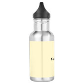 Stijlvolle minimalistische eenvoudige gele geperso waterfles  (Links)