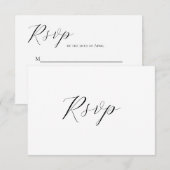 Stijlvolle minimalistische elegante moslim bruilof RSVP kaartje (Voorkant / Achterkant)