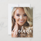 Stijlvolle minimalistische foto afstuderen 2025 fe kaart (Voorkant)
