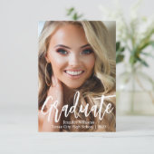 Stijlvolle minimalistische foto afstuderen 2025 fe kaart (Staand voorkant)