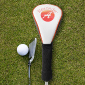 Stijlvolle minimalistische gekleurde letter A wit Golfheadcover