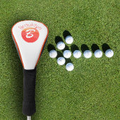 Stijlvolle minimalistische gekleurde letter B wit Golfheadcover