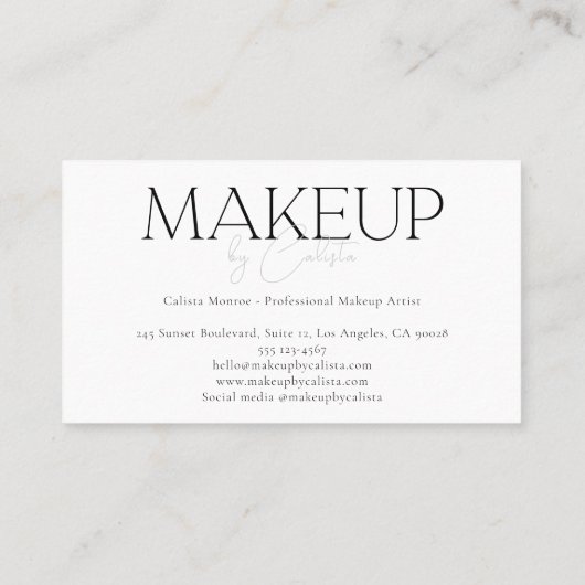 Stijlvolle minimalistische grafische make-up van ' visitekaartje (Achterkant)