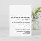 Stijlvolle minimalistische housewarming cocktailpa kaart (Staand voorkant)