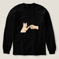 Stijlvolle Minimalistische Katten Vuist T-Shirt