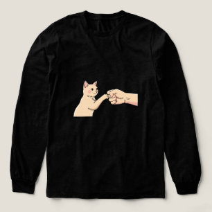 Stijlvolle Minimalistische Katten Vuist T-Shirt