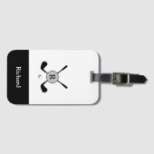 Stijlvolle minimalistische Logo en Monogram Golf P Bagagelabel (Voorkant (horizontaal))