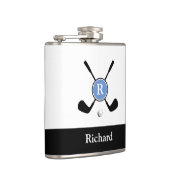 Stijlvolle minimalistische Logo en Monogram Golf P Heupfles (Rechts)