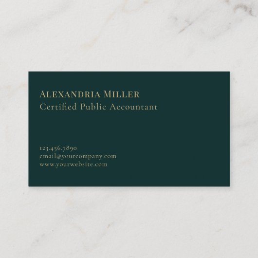 Stijlvolle minimalistische luxe Logo Visitekaartje (Voorkant)