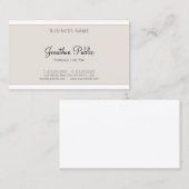 Stijlvolle minimalistische moderne, eenvoudige ele visitekaartje (Voorkant / Achterkant)