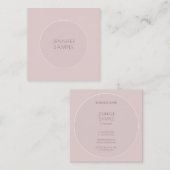 Stijlvolle minimalistische moderne elegante eenvou vierkante visitekaartje (Voorkant / Achterkant)