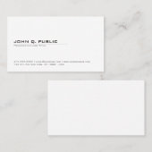 Stijlvolle minimalistische moderne slimme platte m visitekaartje (Voorkant / Achterkant)