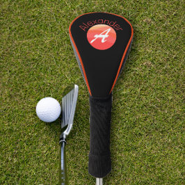 Stijlvolle minimalistische monogram gekleurde lett golfheadcover