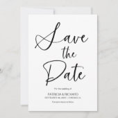 Stijlvolle minimalistische niet foto bruiloft opsl kaart (Voorkant)