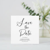 Stijlvolle minimalistische niet foto bruiloft opsl kaart (Staand voorkant)