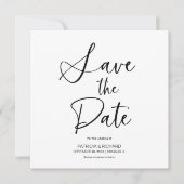 Stijlvolle minimalistische niet foto bruiloft opsl kaart (Voorkant)