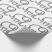 Stijlvolle minimalistische olifanten decoratieve w cadeaupapier (Hoek)