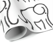 Stijlvolle minimalistische olifanten decoratieve w cadeaupapier (Rol Hoek)