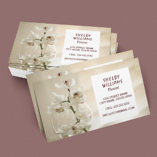 Stijlvolle Minimalistische Orchideeën Bloemist Visitekaartje
