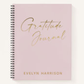 Stijlvolle, minimalistische, persoonlijke dankbaar notitieboek (Voorkant)