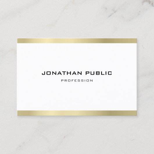 Stijlvolle minimalistische Professional Trendy Gol Visitekaartje (Voorkant)