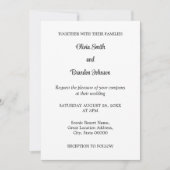 Stijlvolle minimalistische QR Code RSVP bruiloft u Kaart (Voorkant)