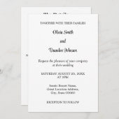 Stijlvolle minimalistische QR Code RSVP bruiloft u Kaart (Voorkant / Achterkant)