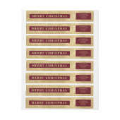 Stijlvolle minimalistische rode en faux gouden ker (Vel)