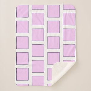Stijlvolle minimalistische roze blokken gooien dek sherpa deken