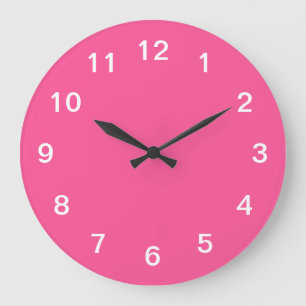 Stijlvolle Minimalistische Roze Wandklok