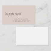 Stijlvolle, minimalistische Sjabloon elegante kleu Visitekaartje (Voorkant / Achterkant)