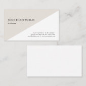 Stijlvolle minimalistische Sjabloon Modern Elegant Visitekaartje (Voorkant / Achterkant)