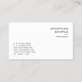 Stijlvolle minimalistische Sjabloon Promotional Visitekaartje (Achterkant)