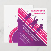 Stijlvolle Minimalistische Tiener Disco Dans Verja Kaart (Voorkant / Achterkant)