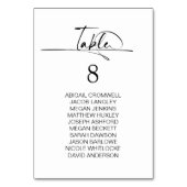 Stijlvolle minimalistische zwart witte bruiloft kaart (Voorkant)