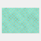 Stijlvolle Mint en Gold Mermaid Inpakpapier Vel (Voorkant 2)