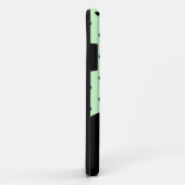 Stijlvolle Mint Green & Black Polka Dot and Monogr Case-Mate iPhone Case (Achterkant/rechts)