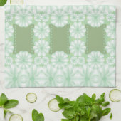 Stijlvolle Mint Green Floral Cup handdoek (Gevouwen)