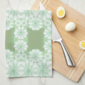 Stijlvolle Mint Green Floral Cup handdoek (Quarter Fold)