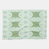 Stijlvolle Mint Green Floral Cup handdoek (Horizontaal)