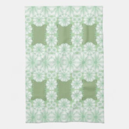 Stijlvolle Mint Green Floral Cup handdoek