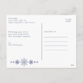 Stijlvolle Mint Green Seizoen Groeten Gepersonalis Feestdagenkaart (Achterkant)