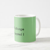 Stijlvolle mint groene mok-challange geaccepteerd koffiemok (Voorkant rechts)