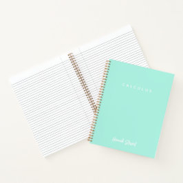 Stijlvolle Mintgroene Minimalistische Meisjesachti Notitieboek