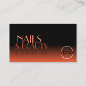 Stijlvolle Mirror Font Classic Black Reddish voeg Visitekaartje (Voorkant)