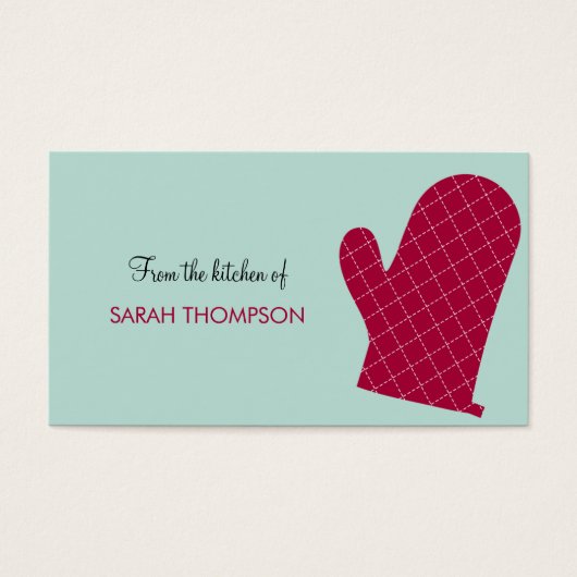 Stijlvolle Mitten Custom Cadeft-Labels Visitekaartje (Voorkant)