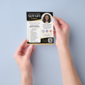 Stijlvolle mobiele notaris openbare QR-code zwart  Flyer (Hand)