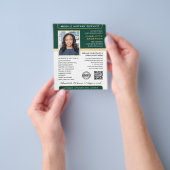 Stijlvolle mobiele notaris service foto groen goud flyer (Hand)