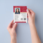 Stijlvolle mobiele notaris service foto rood goud flyer (Hand)